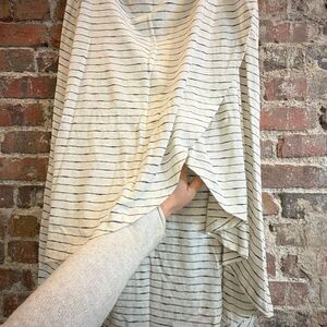 CATO • White Stripe Faux Wrap Maxi Skirt • Ladies Plus Size 18/20W